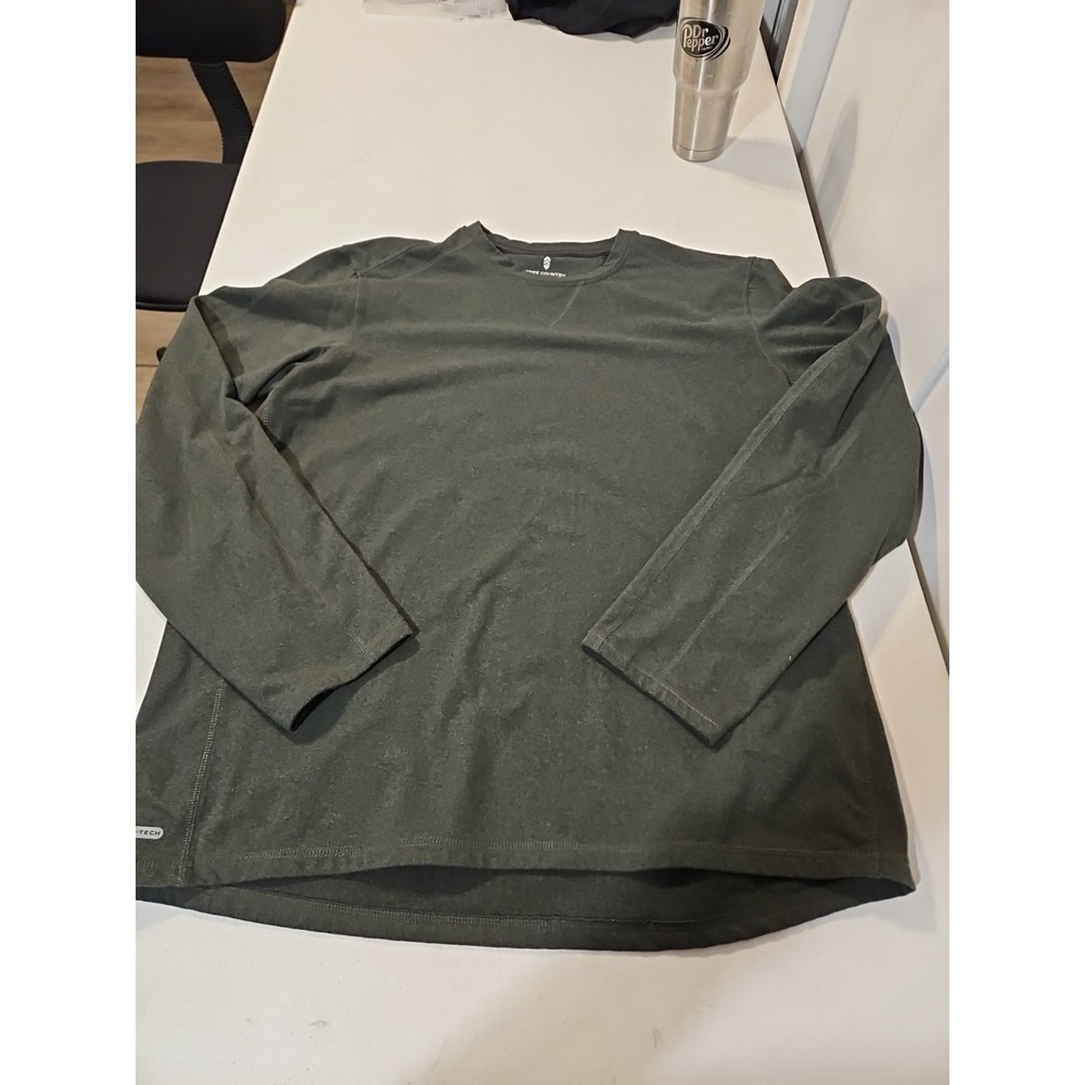 Free Country Ultimate Comfort Pullover L/S Shirt Men 2XL/2TG/2XG Green Warm(1372
